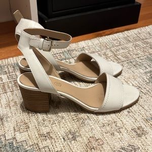 Aldo White Block Heel